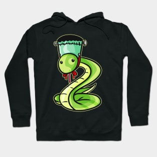 A Snake wears a Frankenstein Costume on Halloween Hoodie